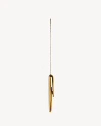 LETTER pouch on chain in shiny lizard