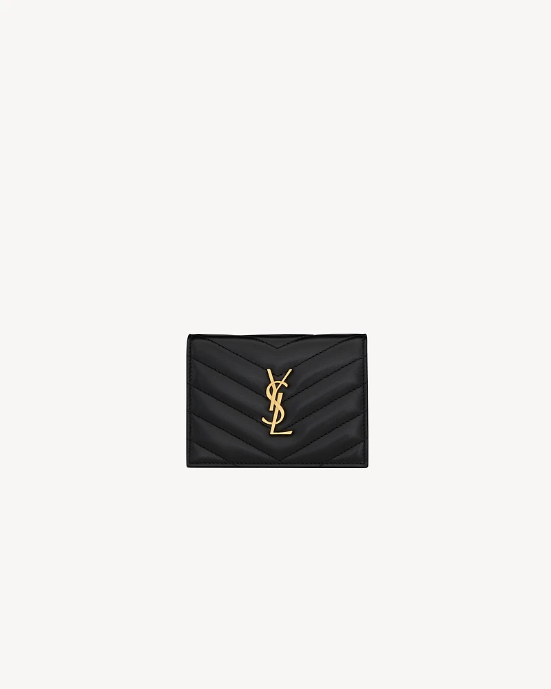 CASSANDRE MATELASSÉ FLAP CARD CASE IN LAMBSKIN