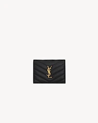CASSANDRE MATELASSÉ FLAP CARD CASE IN LAMBSKIN
