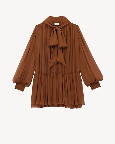 lavallière dress silk crepe muslin