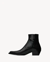 BEAT booties glazed leather