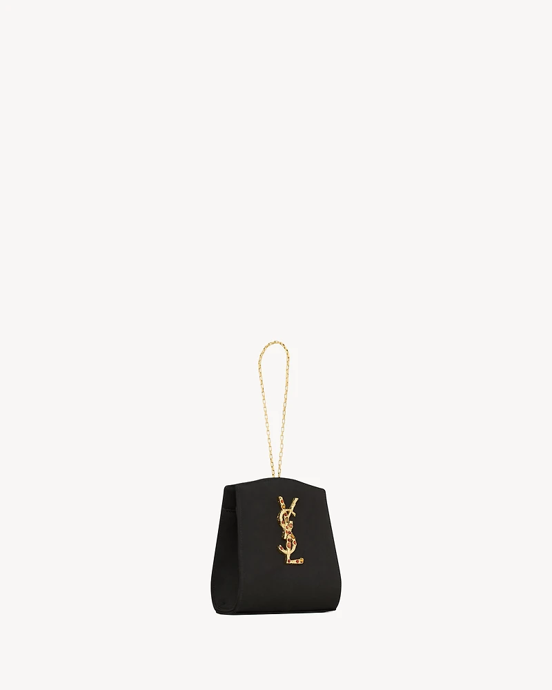 EVENING mini bracelet bag in satin