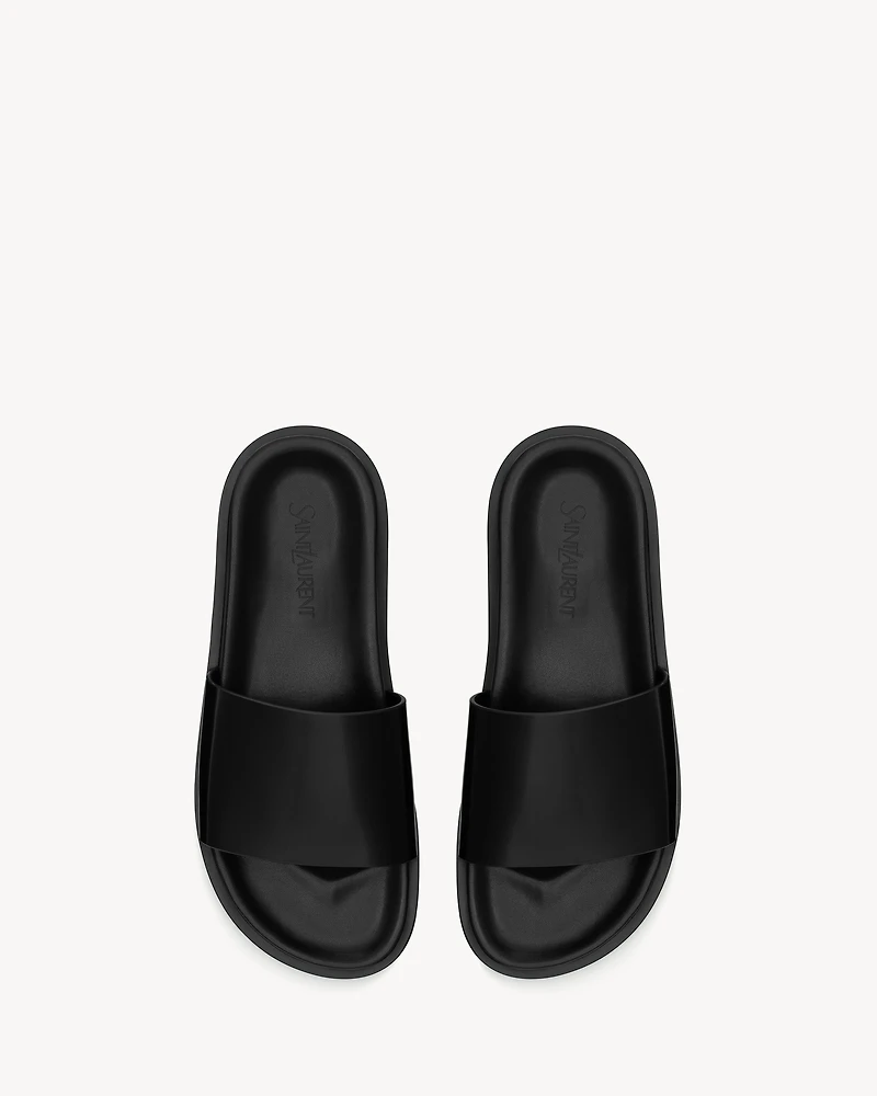 NICHOLS slides glazed leather