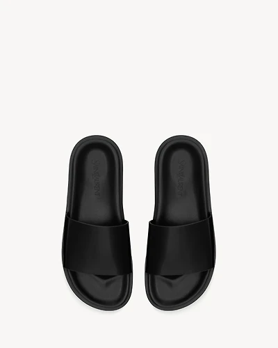 NICHOLS slides glazed leather