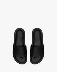 NICHOLS slides glazed leather