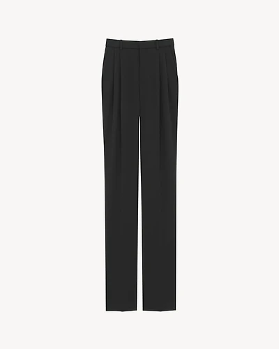 High-Waisted Pants Grain de Poudre