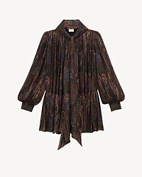 lavallière dress paisley lurex silk