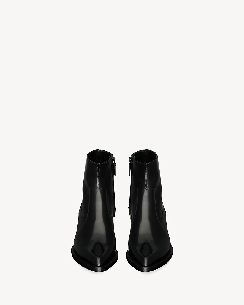BEAT booties glazed leather