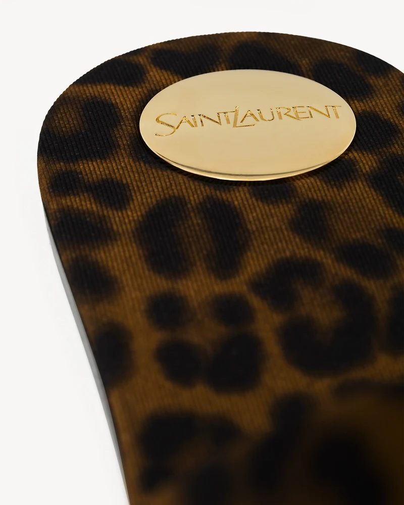 CARLYLE slides leopard grosgrain