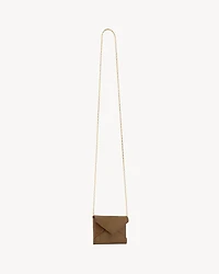 LETTER chain card case in lizard
