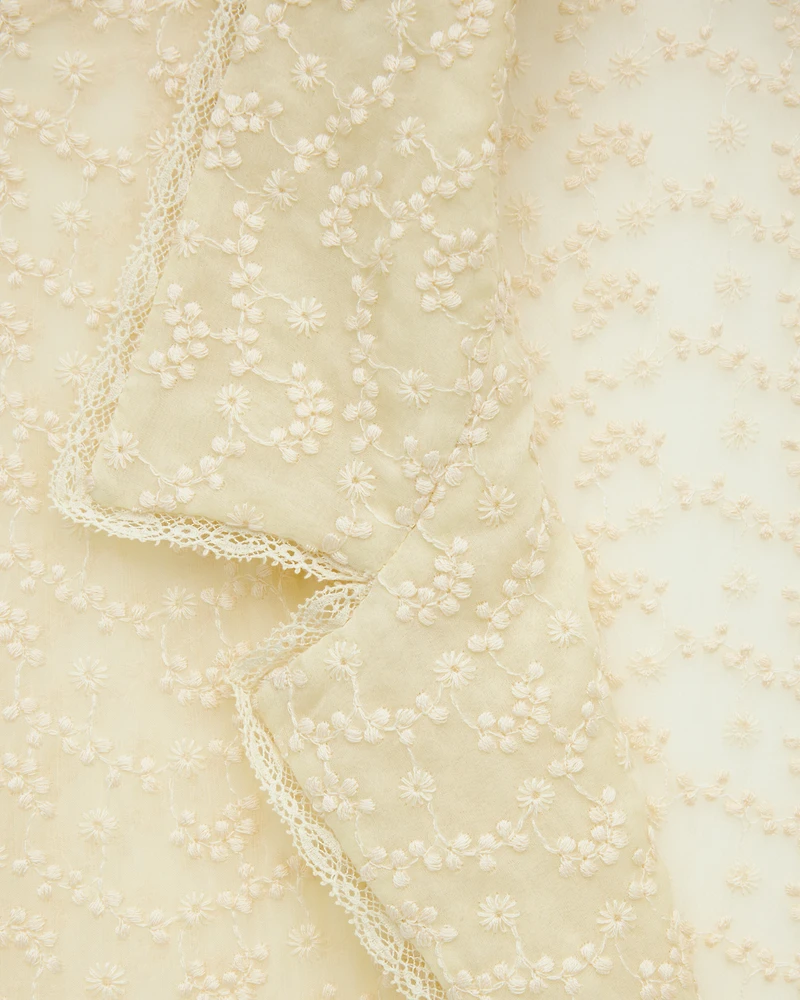 pajama set broderie anglaise and muslin