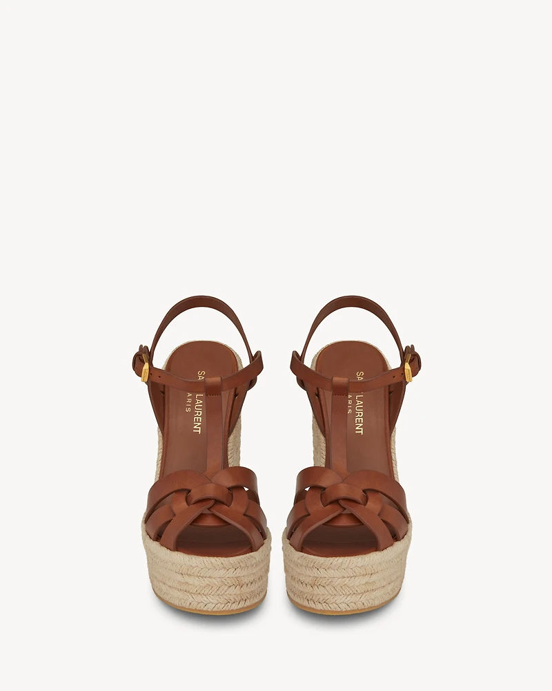 TRIBUTE espadrilles wedge smooth leather