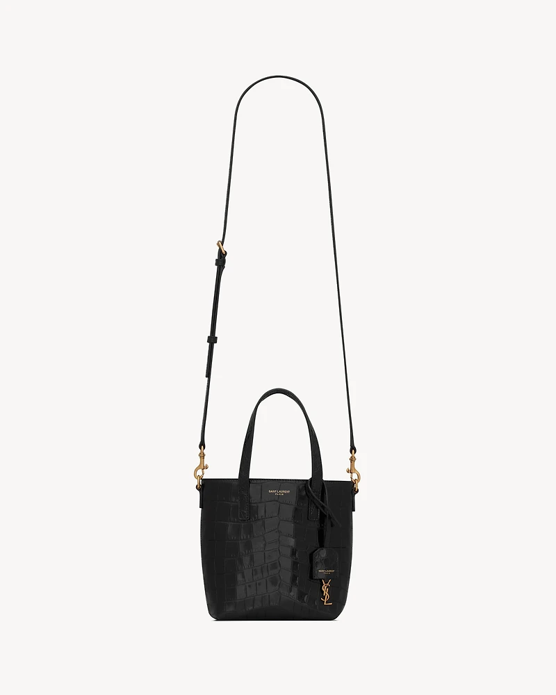 Mini toy   shopping Saint Laurent IN CROCODILE-EMBOSSED LEATHER