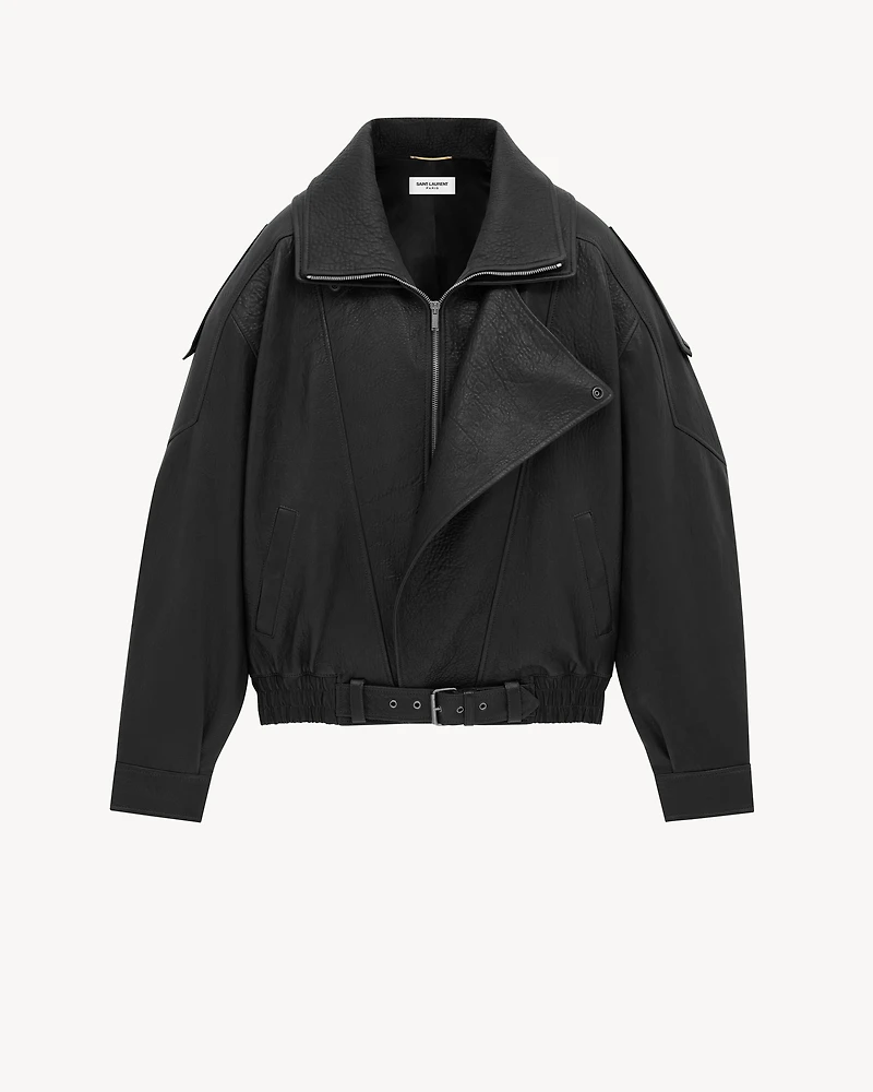 bomber jacket lambskin