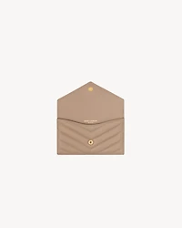 CASSANDRE MATELASSÉ FRAGMENTS FLAP CARD CASE IN LAMBSKIN