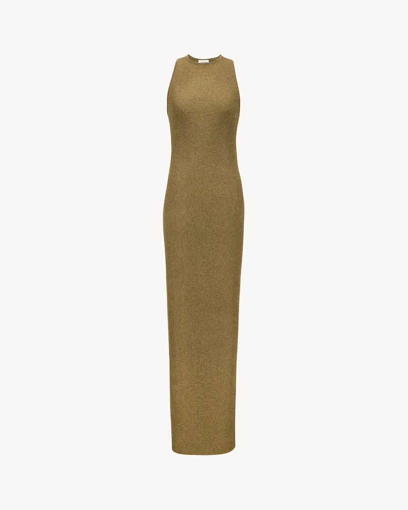 racerback dress lamé rib knit