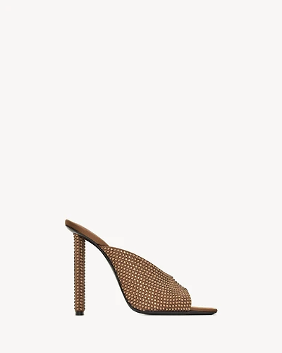 SEPT mules satin crepe and rhinestones