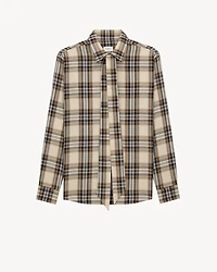 CASSANDRE lavallière shirt cotton tartan