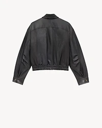 bomber jacket grained lambskin