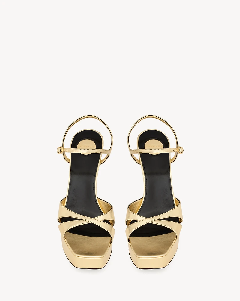 DEBBIE platform sandals metallic leather