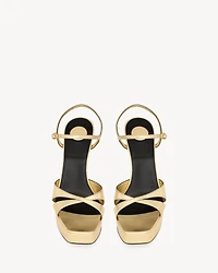 DEBBIE platform sandals metallic leather