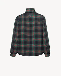 lavallière blouse tartan silk charmeuse