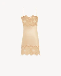 slip dress silk satin and lace