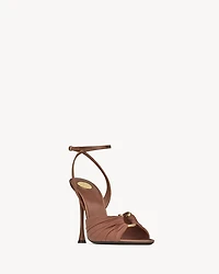 LOLA sandals smooth leather and draped jersey