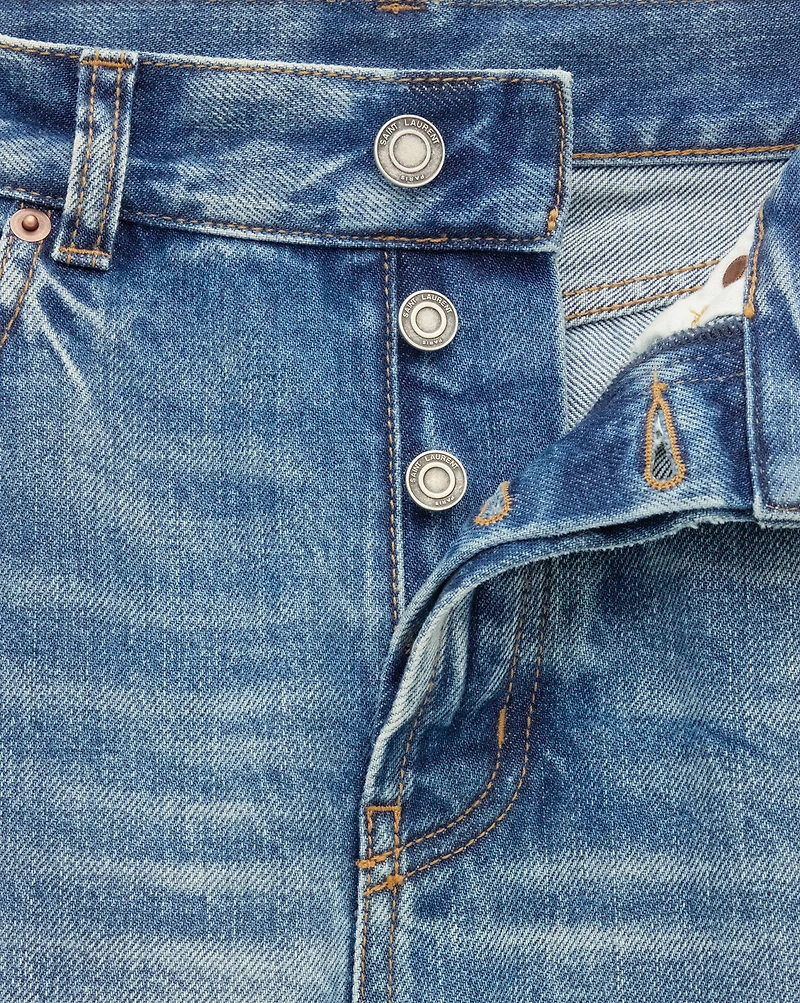 90's slim jeans 50's blue denim
