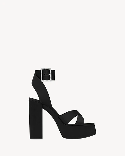 BIANCA platform sandals satin crepe