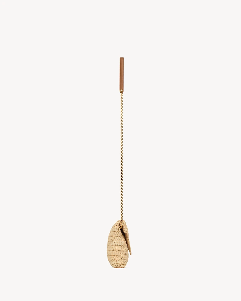 CASSANDRE chain pouch in raffia