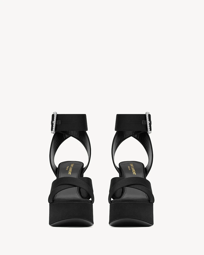BIANCA platform sandals satin crepe