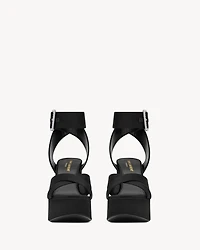 BIANCA platform sandals satin crepe