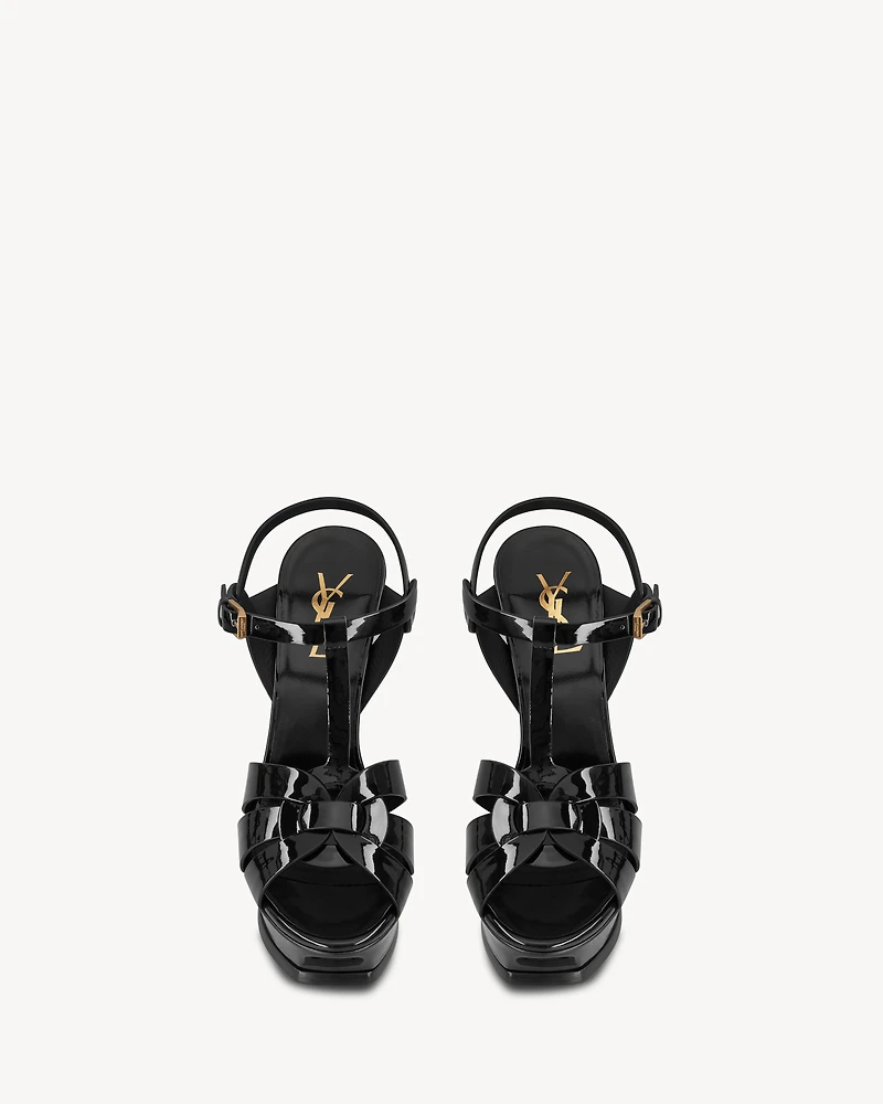 TRIBUTE platform sandals patent leather