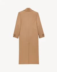 long coat brushed cashmere and wool