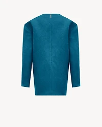 boxy dress stonewash silk satin