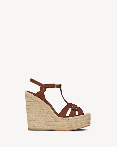 TRIBUTE espadrilles wedge smooth leather