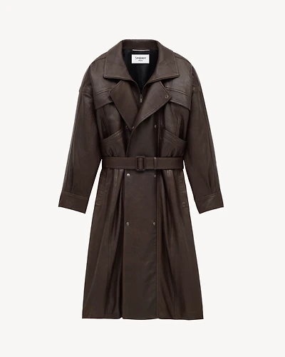 long jacket bubbled lambskin