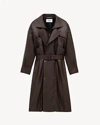 long jacket bubbled lambskin