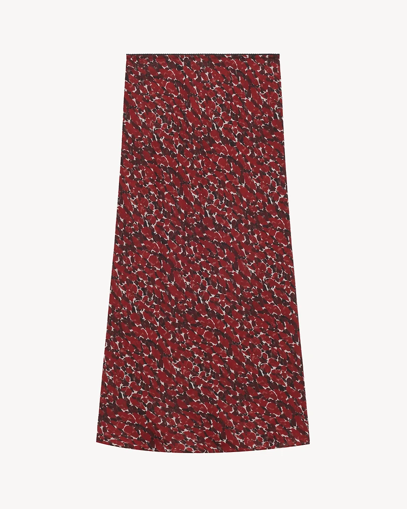 midi skirt spotted silk muslin