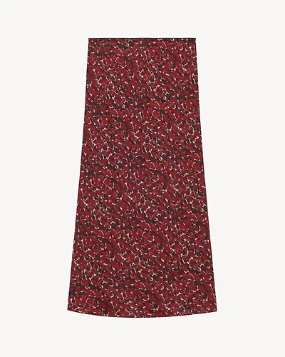 midi skirt spotted silk muslin
