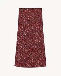 midi skirt spotted silk muslin