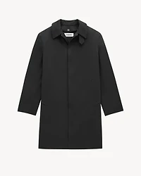 shearling-lined mac coat nylon serge
