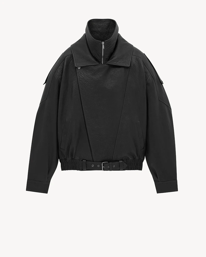 bomber jacket lambskin