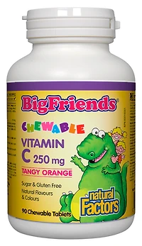 Chewable Vitamin C 250 mg, Tangy Orange, Big Friends®
