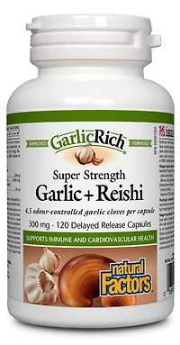 Super Strength Garlic + Reishi 300 mg, Rich Super Strength Concentrates