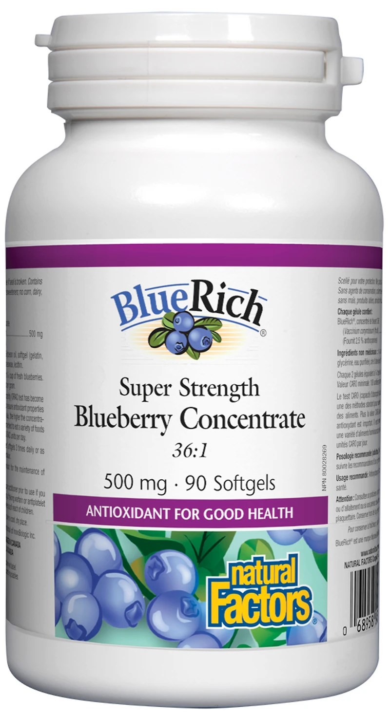 BlueRich® Super Strength Blueberry Concentrate 500 mg
