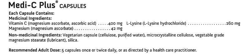 Medi-C Plus with Magnesium - Capsules
