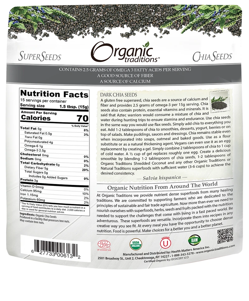 Organic Dark Chia Seeds