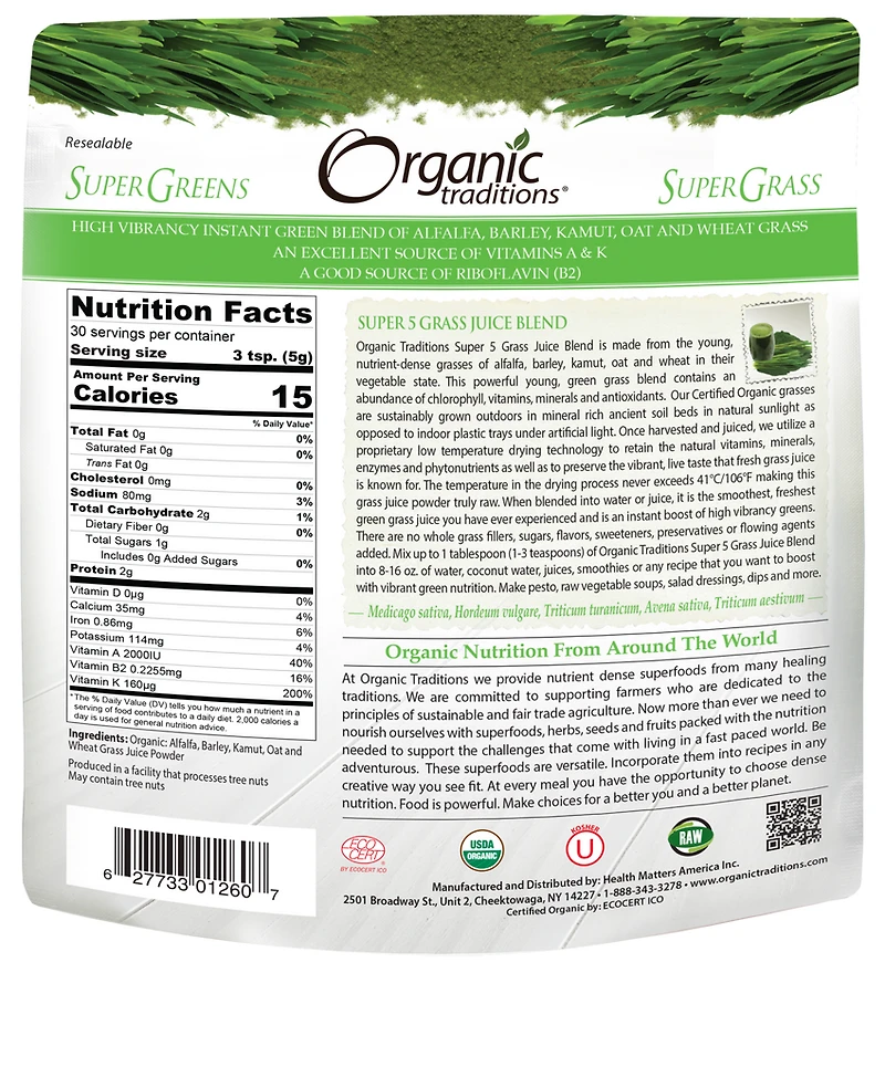 Super 5 Grass Juice Blend